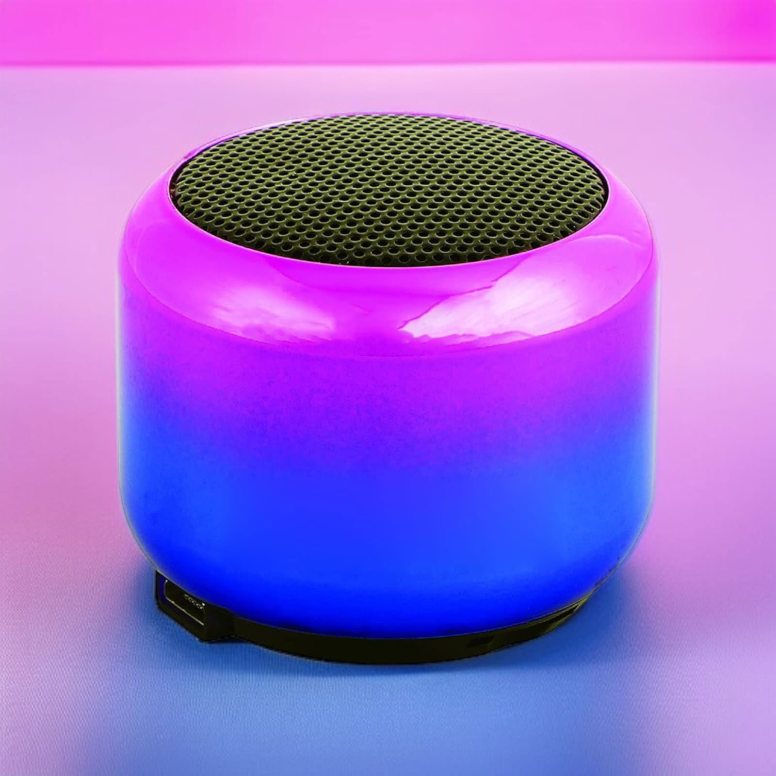 Mini speaker Boost Bluetooth Speaker 4D Mini Electroplating Round Steel speaker Image