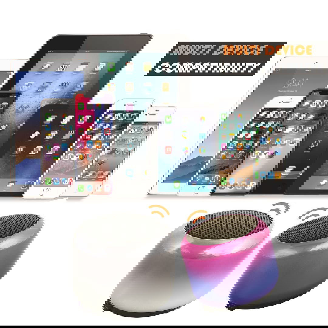 Mini speaker Boost Bluetooth Speaker 4D Mini Electroplating Round Steel speaker