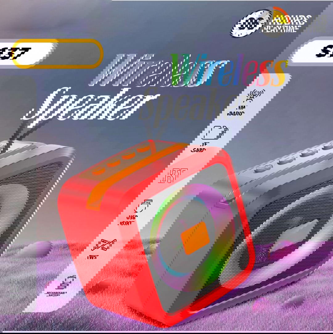 Wireless Bluetooth Speaker S-137 Super Extra Bass Powerful Dynamic Sound 8W Bluetooth Speaker Image