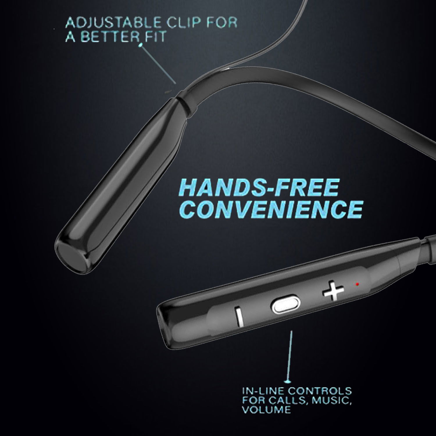Brand New Bluetooth Neckband Earbud High Bass Headset Sports Running Sweatproof Bluetooth  (Black, In the Ear)