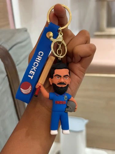 Virat Kohli Keychain 3D Silicon For Virat Kohli’s Die Hard Fan Image