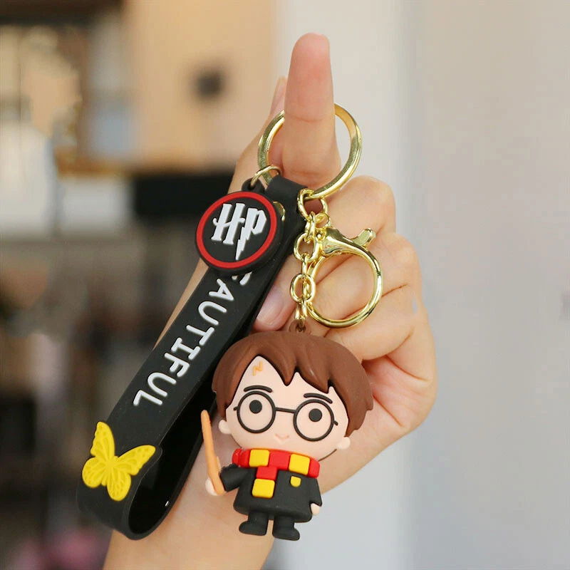 New Harry Potter Key chain Pendant,Silicone Pendant Key chain,3D Cute Rubber Toy Key chain,Kids Gift for her Image