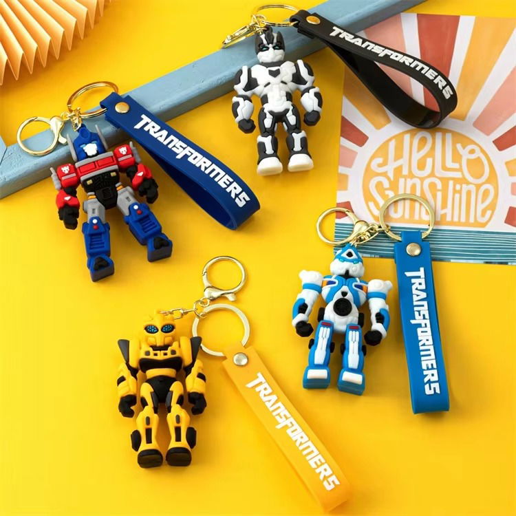Transformers-themed 3D keychains, featuring various robot designs like Optimus Prime and Bumblebee Image