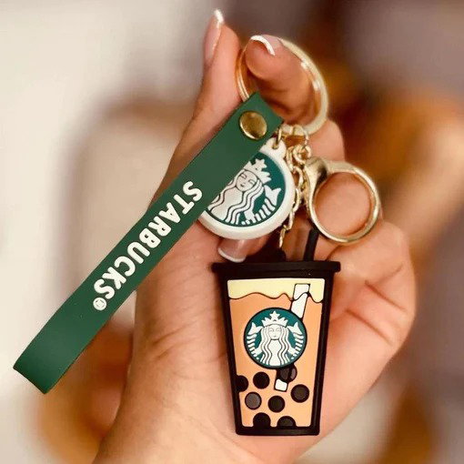 Starbucks Coffee Cup keychain for bike Cute Keyring, Bag Hook Single Piece Starbucks Coffee Cup keychain Keychain for Boys Kids Return Gifts Key Chain (Random Color) Image 