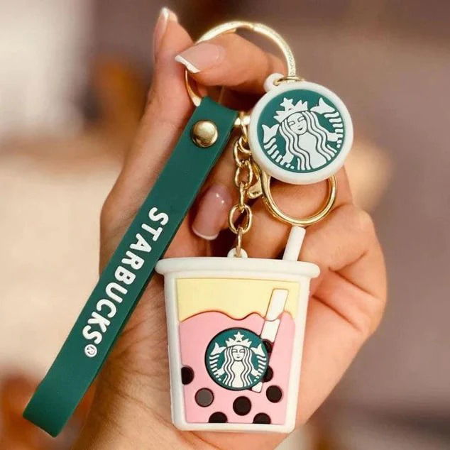 Starbucks Coffee Cup keychain for bike Cute Keyring, Bag Hook Single Piece Starbucks Coffee Cup keychain Keychain for Boys Kids Return Gifts Key Chain (Random Color)