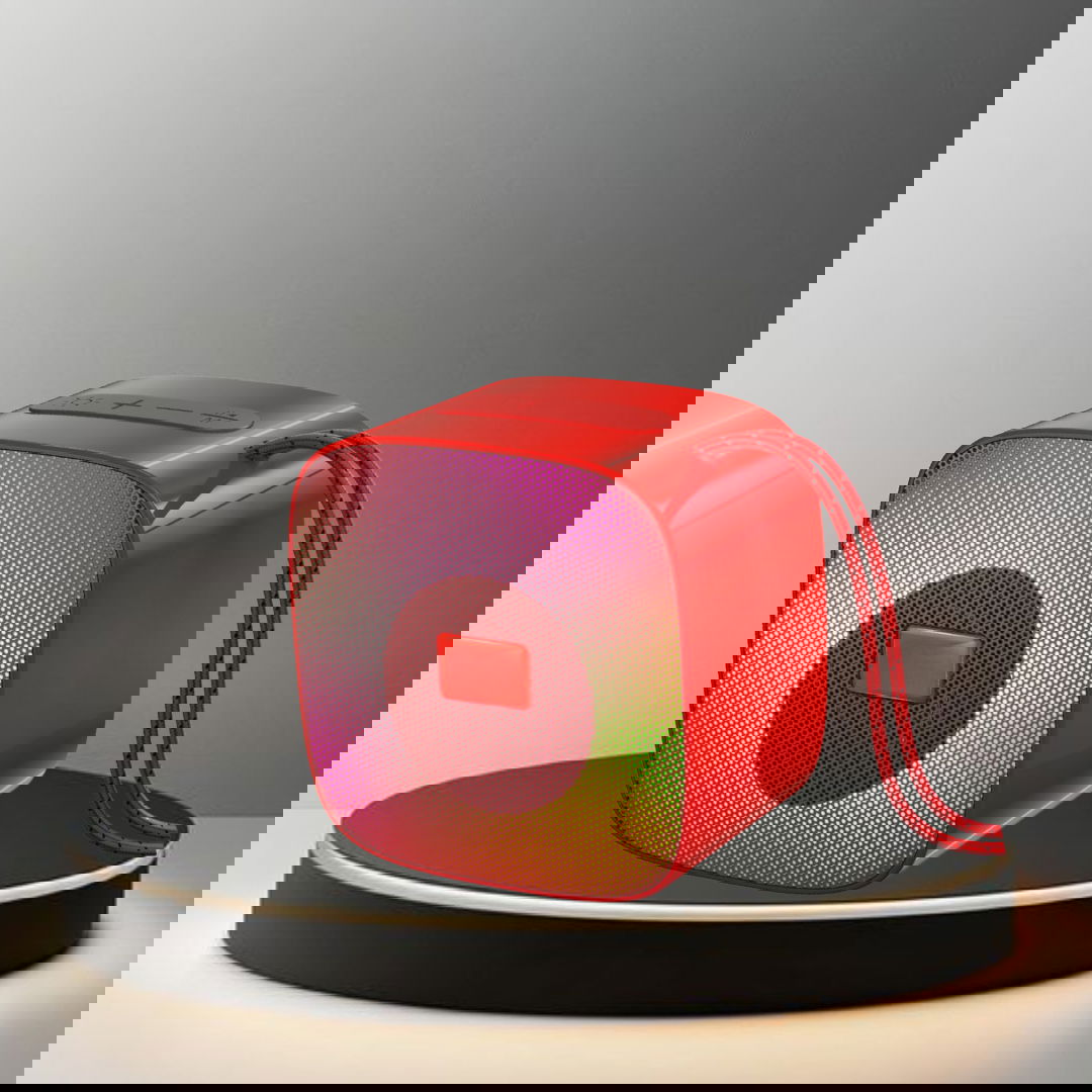 Wireless Bluetooth Portable Speaker with Mobile Stand, USB, SD Card, AUX, FM & Call Function Upto 4hrs Playtime Image