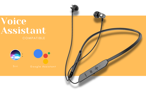 Bluetooth Wireless Neckband, 35 Hours Continuous Playback Battery, Fast Charge, IPX7, Low Latency, Active Noise Cancellation, Magnetic Earbuds with Mic Earphones (Black
