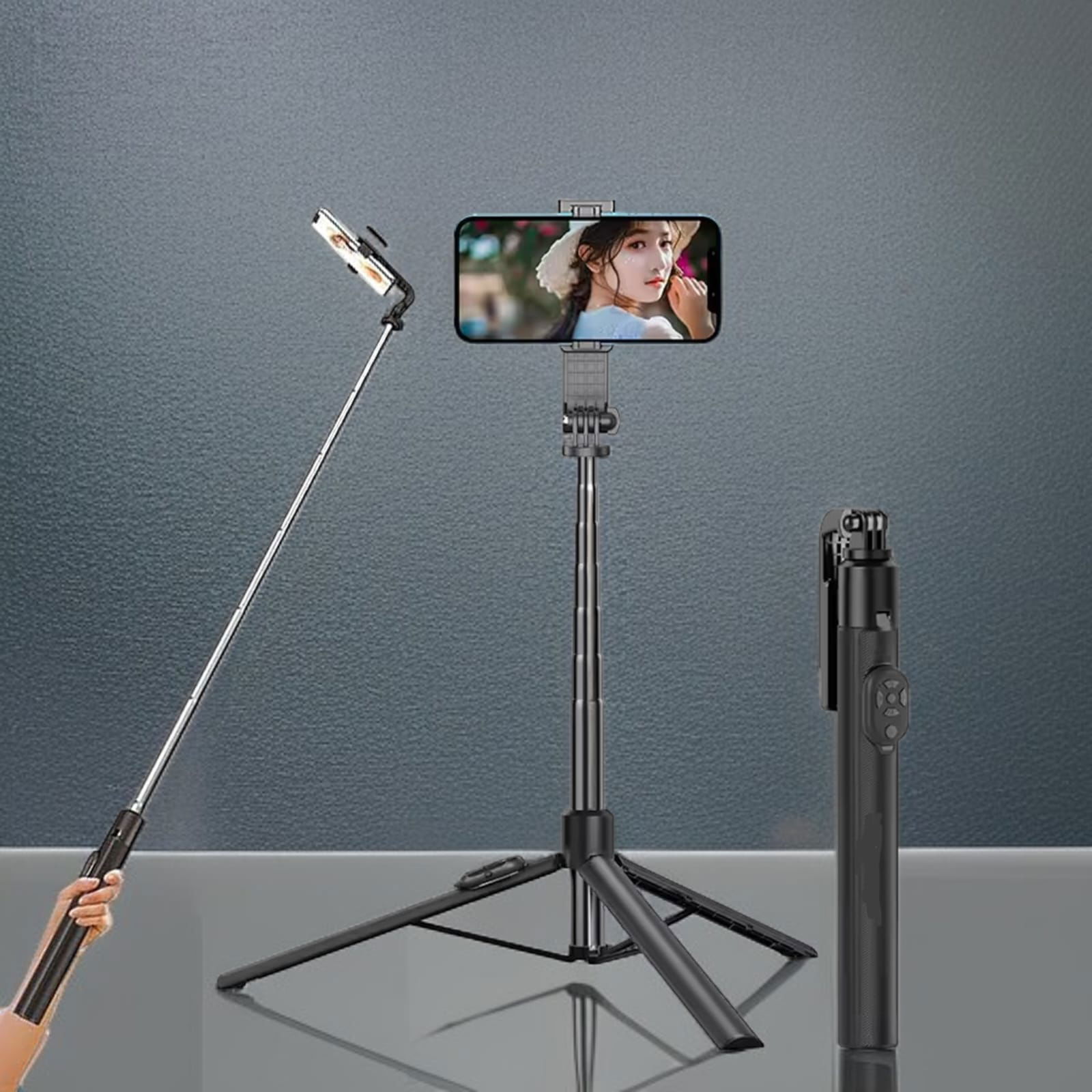 Y17 Super Wide Angle Pro Selfie Stick Tripod, 170 cm Stick Length, Bluetooth Remote Control Image
