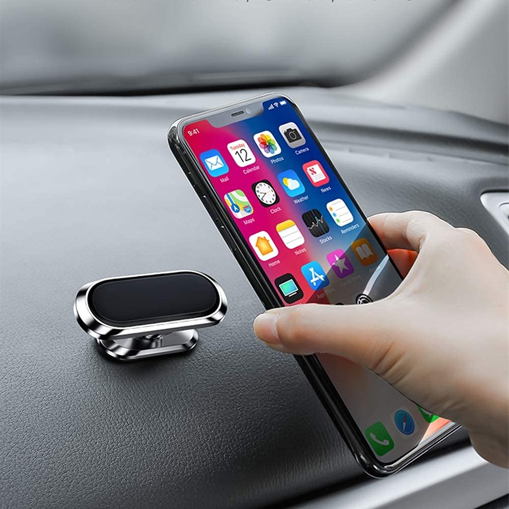 360° Rotation Universal Magnetic Car Mount Holder Stand for Dashboard/Home & Table Compatible with All Smart Phones and Mobiles with 8X Stronger Magnets Image
