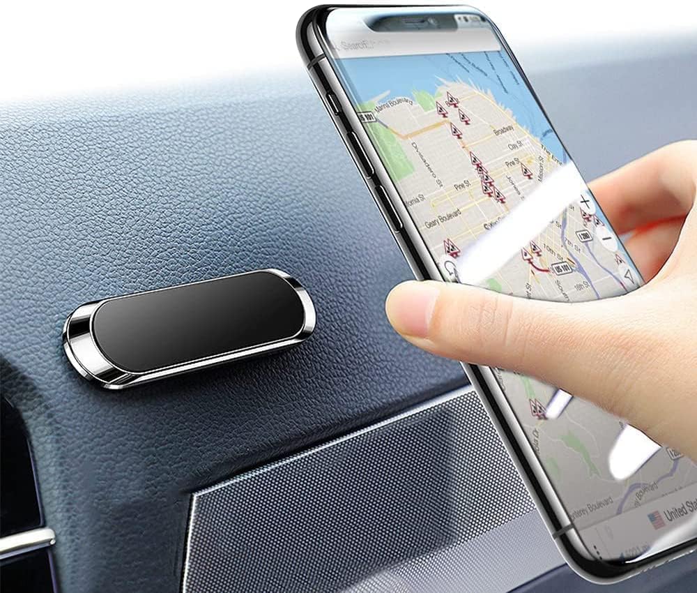 F6 Magnetic Car Phone Holder, 360° Rotation, Dashboard Mount, Universal Mobile Stand, Black Image
