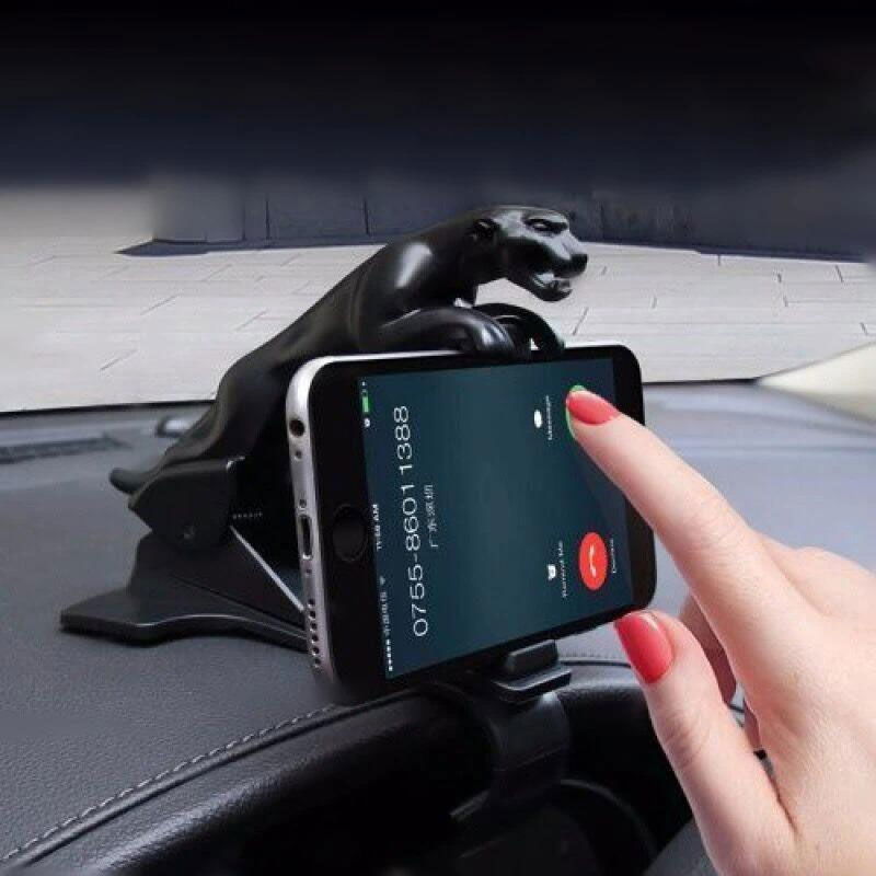 Jaguar Car Mobile Phone Holder, Mount Stand 360 Degree Rotation, Adjustable Clip Holder for Dashboard (BLACK)