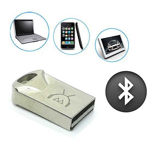 Metal USB Wireless Music Audio Bluetooth Receiver Dongle 4.0 USB Adapter Hands Free Dongle kit for Music System, Home Theater, Speaker, Car Compatible with All Mobile and Laptop