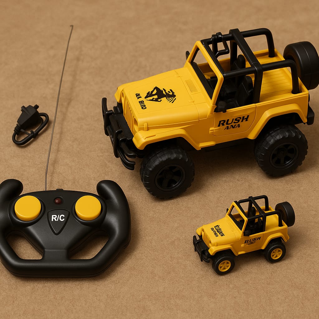 Rechargeable Remote Control Jeep Car Toy for Kids – Off-Road Multi color  R/C Vehicle with Controller Image