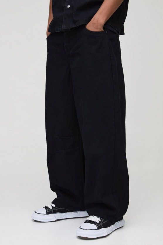 Black bottom State fit jeans man  Image