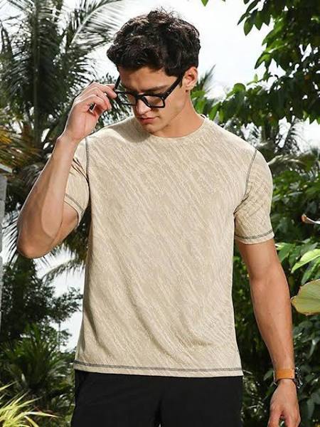 Men's Abstract Printed Round Neck T-Shirt Image