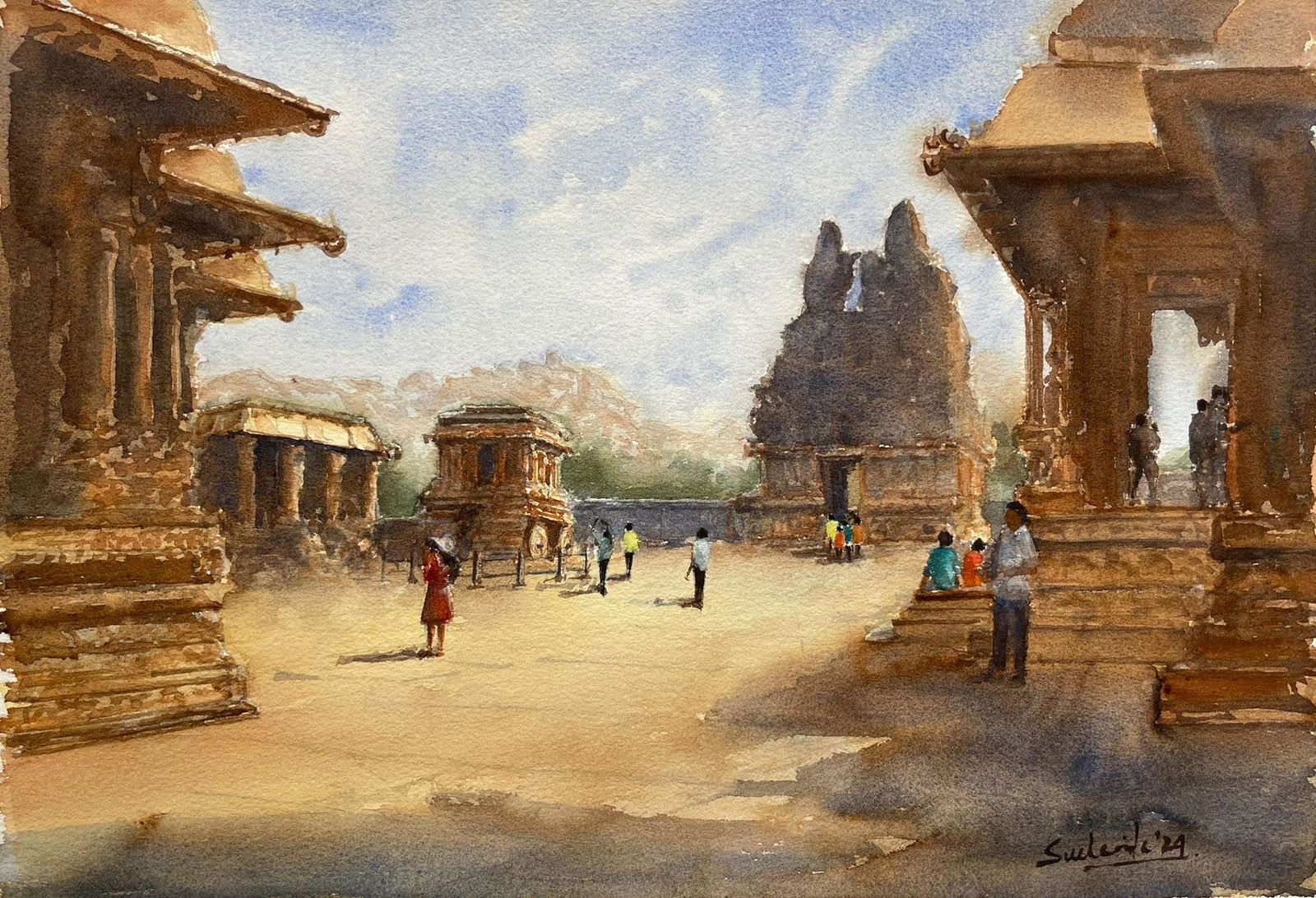 Golden Silhouettes of Hampi Image