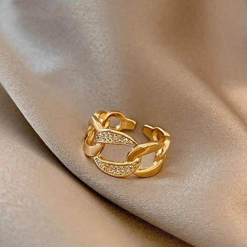 Chain Link Gold Ring Image