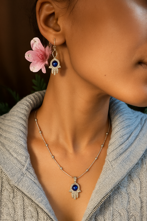 Evil Eye Sign nackles+Earrings 