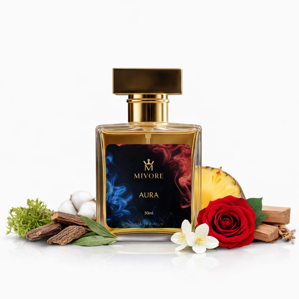 Aura Eau de Parfum for Women, Soft Floral and Gentle Sweet Fragrance with Subtle Musk and Warm Undertones, Long-Lasting Aroma for Any Occasion, 50 ml PRSFG-05 Brand: MIVORE Image