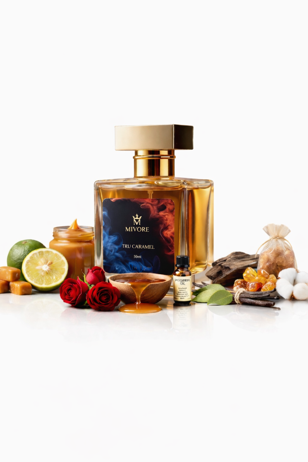 Tru Caramel Eau de Parfum Unisex, Warm Sweet Fragrance with Caramel, Soft Musk and Gentle Vanilla Layers, Long-Lasting Aroma Suitable for Any Occasion, 50 ml PRSFG-08 Brand: MIVORE Image