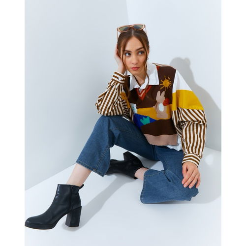 Women striped casual top