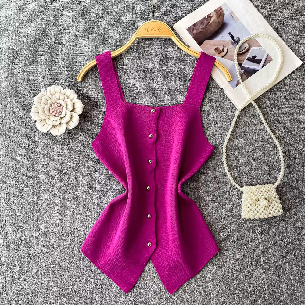 Button-down vest top Image