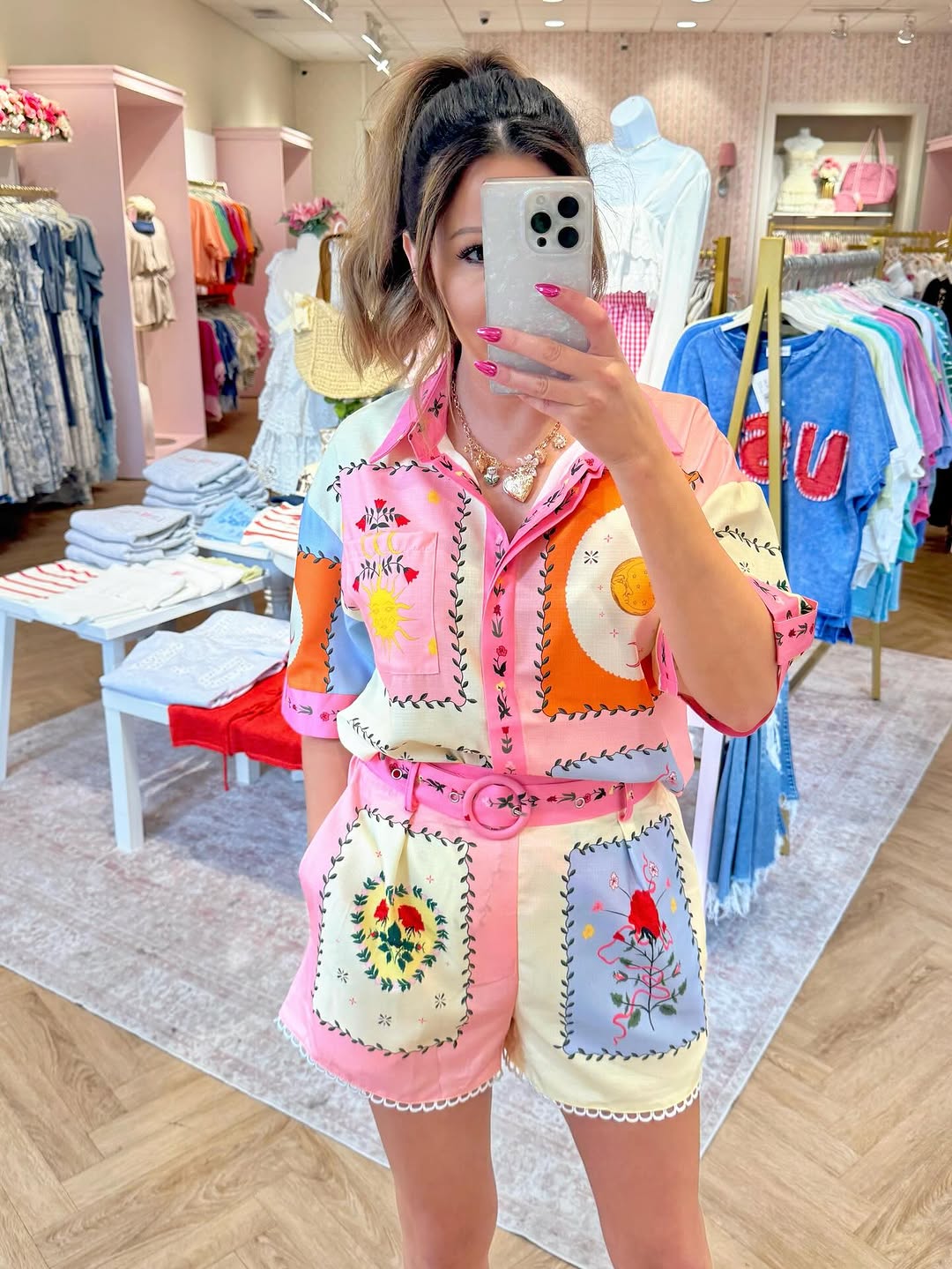 Tropical colourfull shorts co-ord set  Image