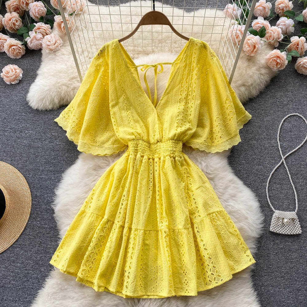 Cotton Shiffli Short Dress Image