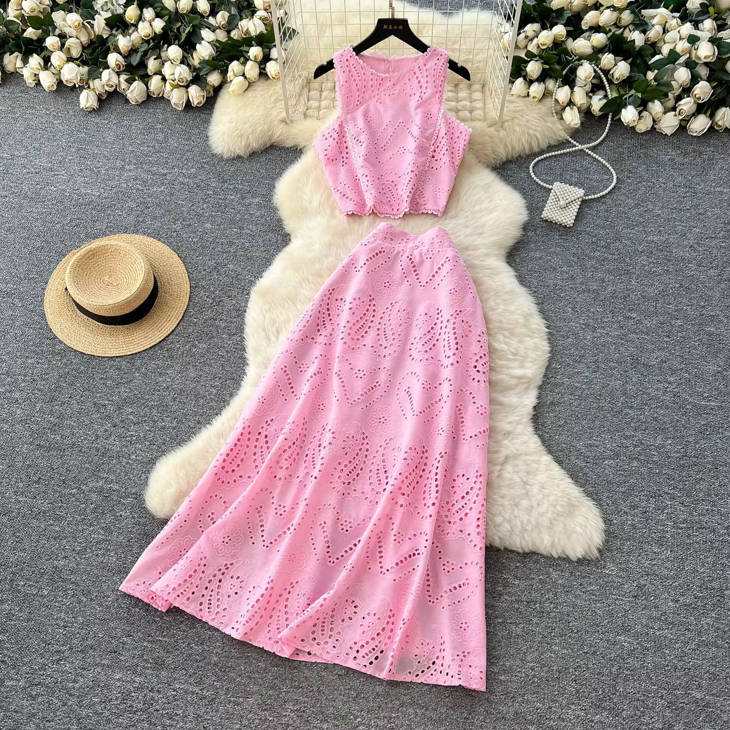  Laser-Cut schiffli Co-ord Set Image