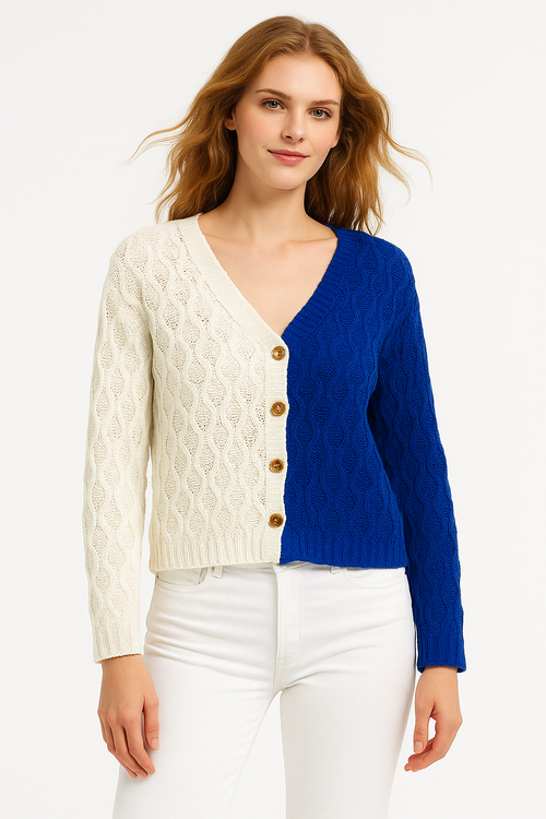 Dual Tone Crochet Top Image