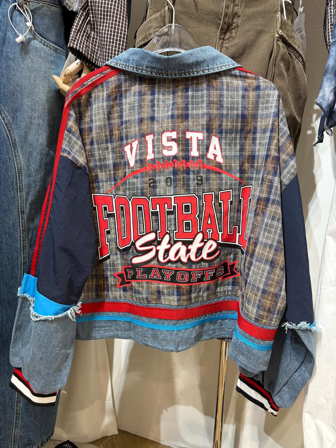 Patchwork Cropped Shirt Jacket Image 