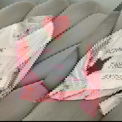  Trendy Layered Knit Vest & Shirt Top Image