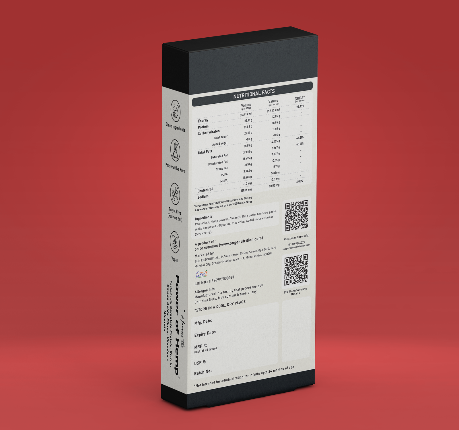 High Protein Nutrition Bar - Snowberry Fusion Image 