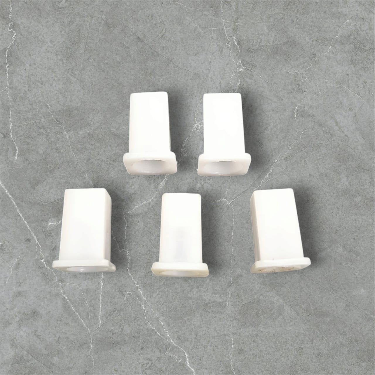 Dikshaware Plastic 05 Pcs JaquarType Divertor Brushed Handle Bush/JaquarType Divertor Handle Cap Image