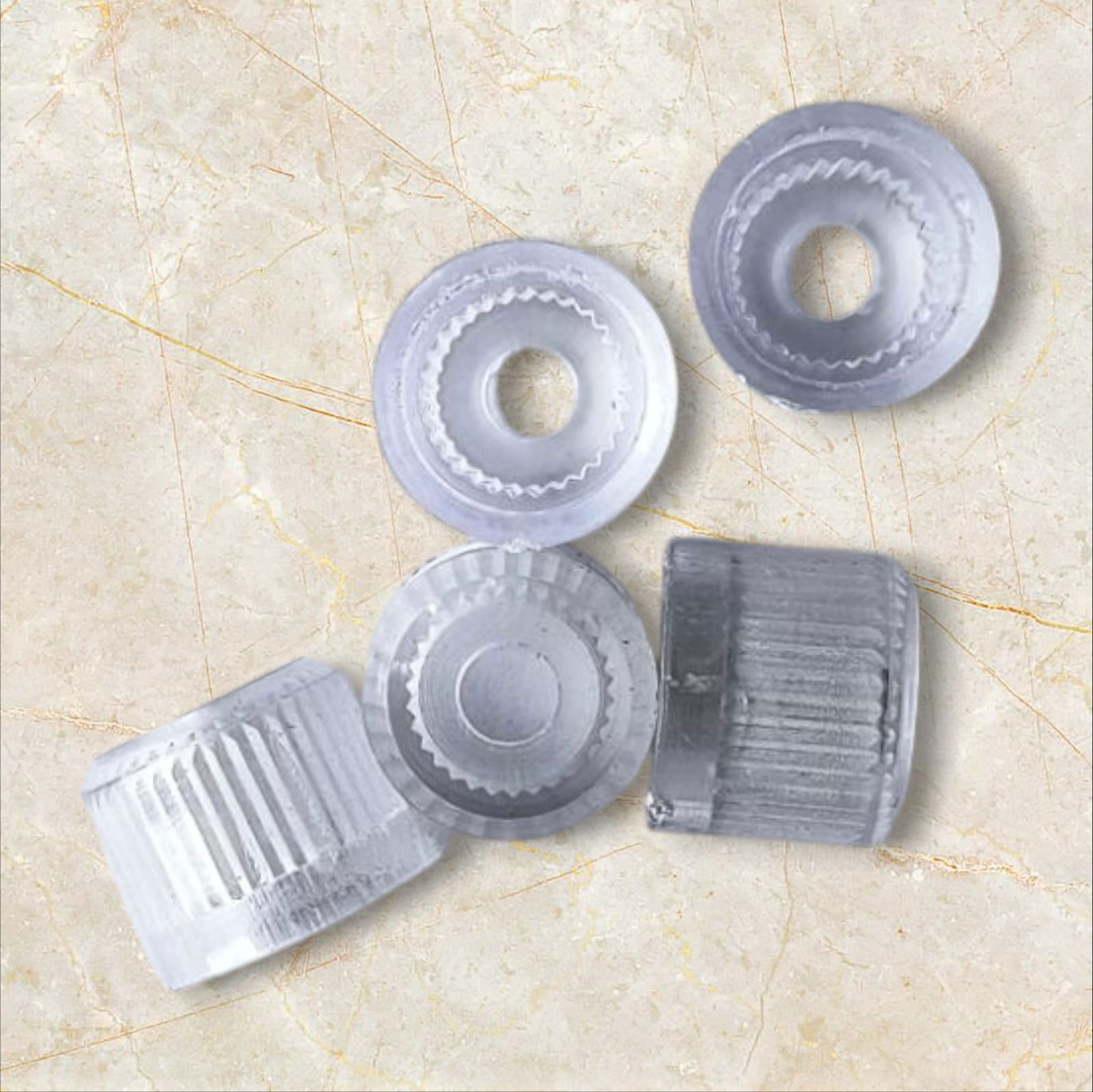 Dikshaware Plastic 05 Pcs JaquarType Spindle Brushed Handle Bush/JaquarType Spindle Tap Adapter