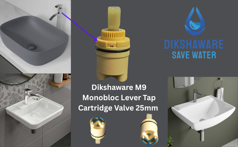 Dikshaware M9 Monobloc Lever Tap Cartridge Valve 25mm Overaal Height 57mm (1 Pcs)  Image