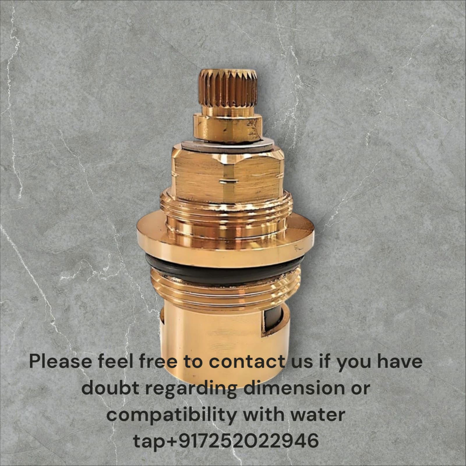 Dikshaware Ceramic Disk Fitting Brass 28 x Jaquar1.5Florentine Type Spindle for Repairing Disc Inner Part Cartridge for Taps - Suitable for JaquarModel (Golden)  Image