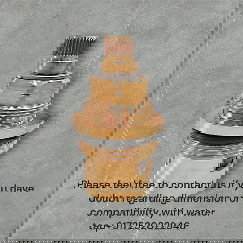 Dikshaware Ceramic Disk Fitting Brass 28 x Jaquar1.5Florentine Type Spindle for Repairing Disc Inner Part Cartridge for Taps - Suitable for JaquarModel (Golden)  Image