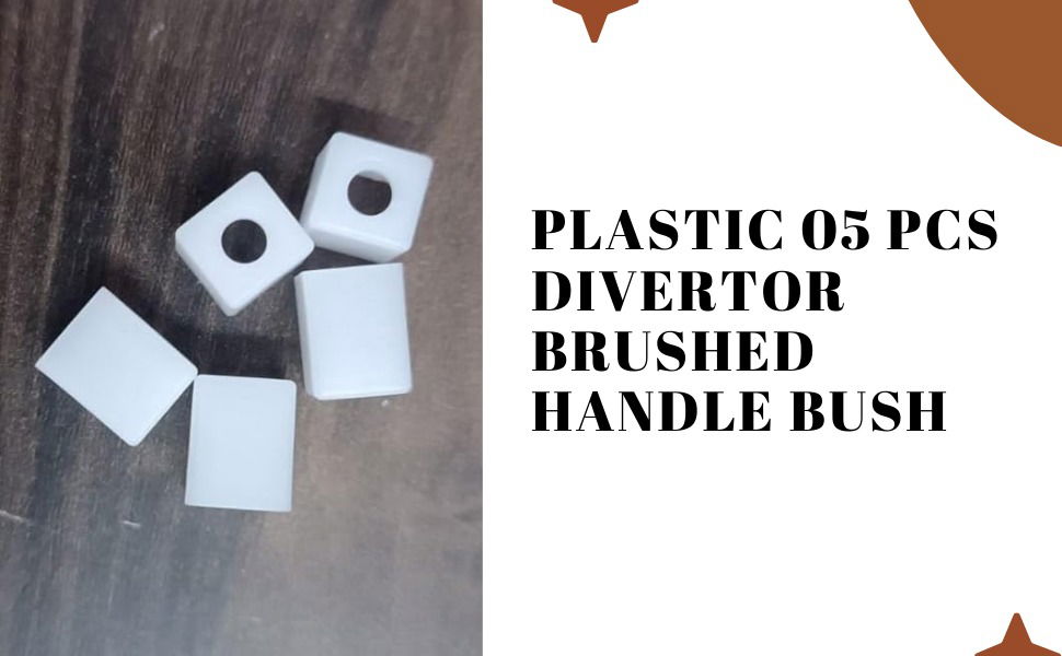 Dikshaware Plastic 05 Pcs Divertor Brushed Handle Bush/Hindware Type Divertor Handle Cap  Image