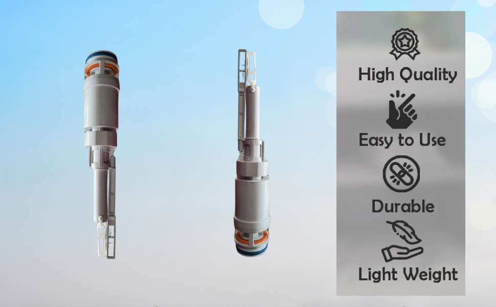 Dikshaware Siphon Valve for Hindware Series Concealed Cistern Only 298D Model (Push Fit OD Size 58-59mm & 345MM Height) Exclusively for Hindware, Benelave, Celato, Age 2 Before Ordering 