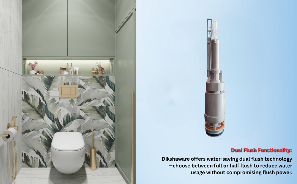 Dikshaware Siphon Valve for Hindware Series Concealed Cistern Only 298D Model (Push Fit OD Size 58-59mm & 345MM Height) Exclusively for Hindware, Benelave, Celato, Age 2 Before Ordering  Image