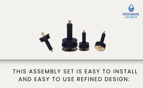 Dikshaware Tank Fixing Assembly Set (3 Pcs) for Cascade and Cascade NXT Toilet | Fixing Bolts 47% off