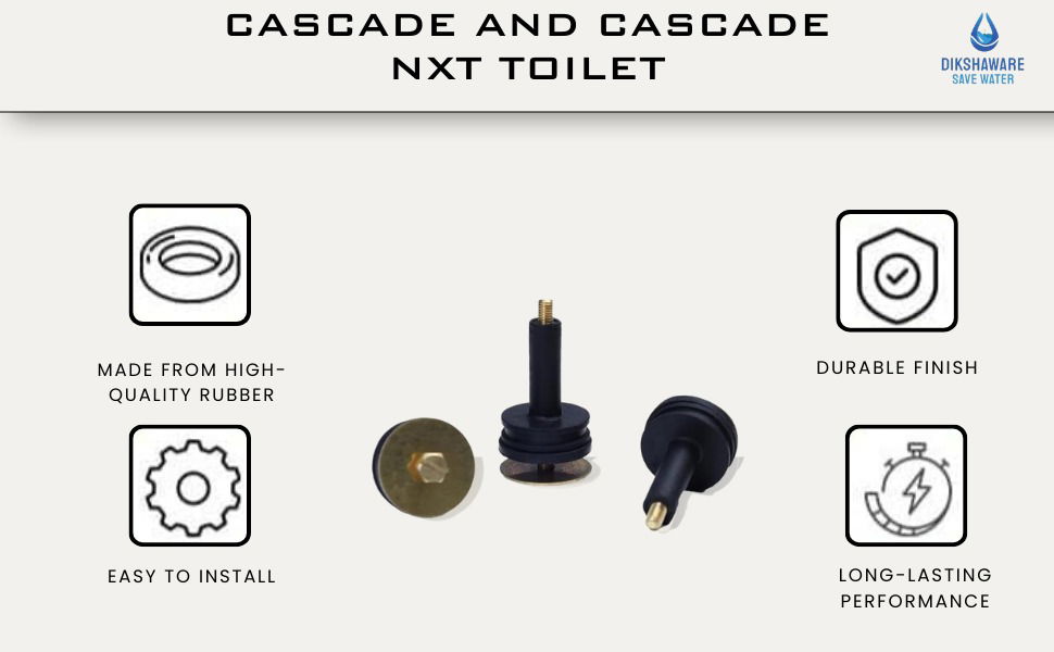 Dikshaware Tank Fixing Assembly Set (3 Pcs) for Cascade and Cascade NXT Toilet | Fixing Bolts 47% off Image