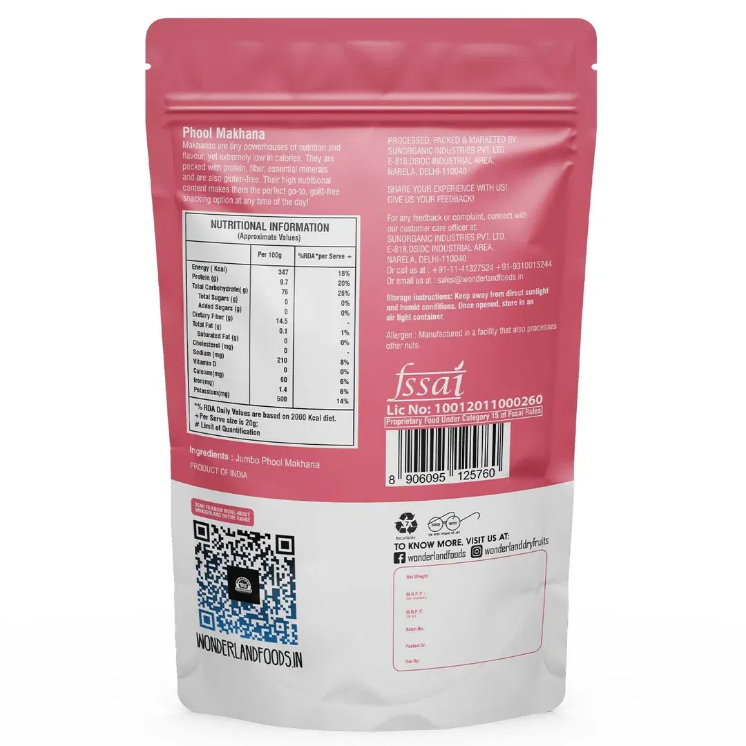 Premium King Size Makhana | Jumbo, Fresh & Crunchy