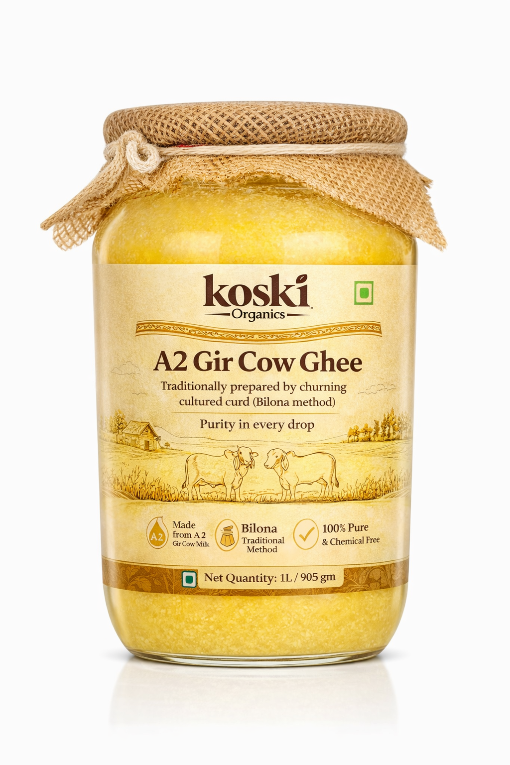Sahiwal cow ghee – 100% Pure A2 Bilona Ghee from Makkhan Image