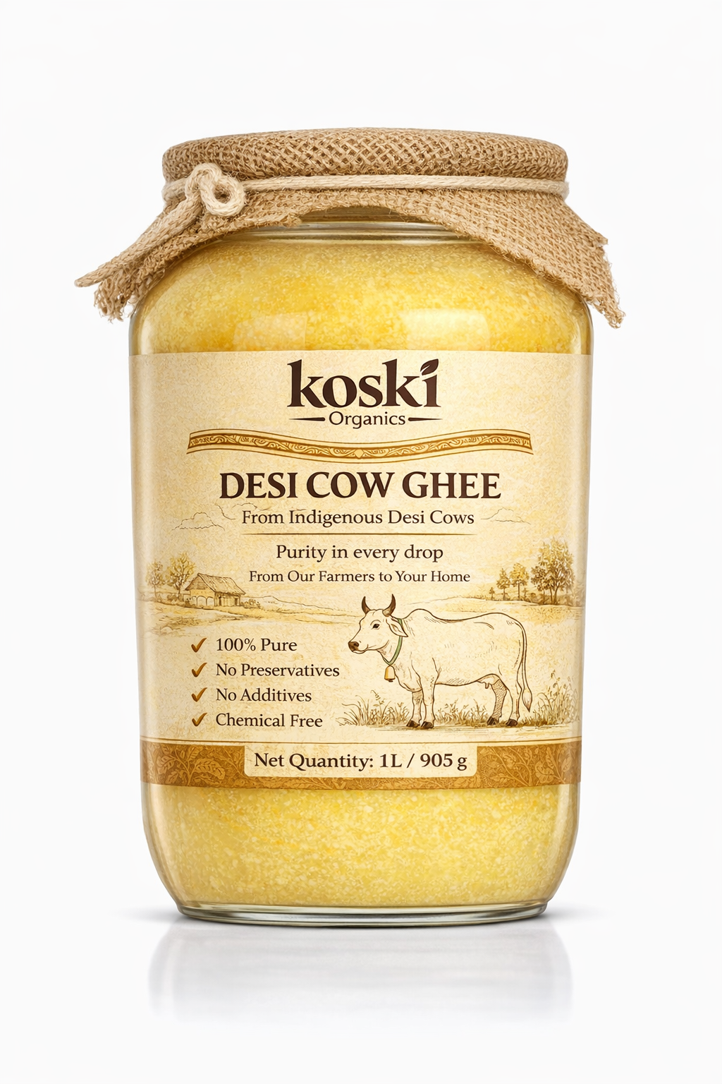 Deshi Cow A2 Ghee - Made From Curd Image