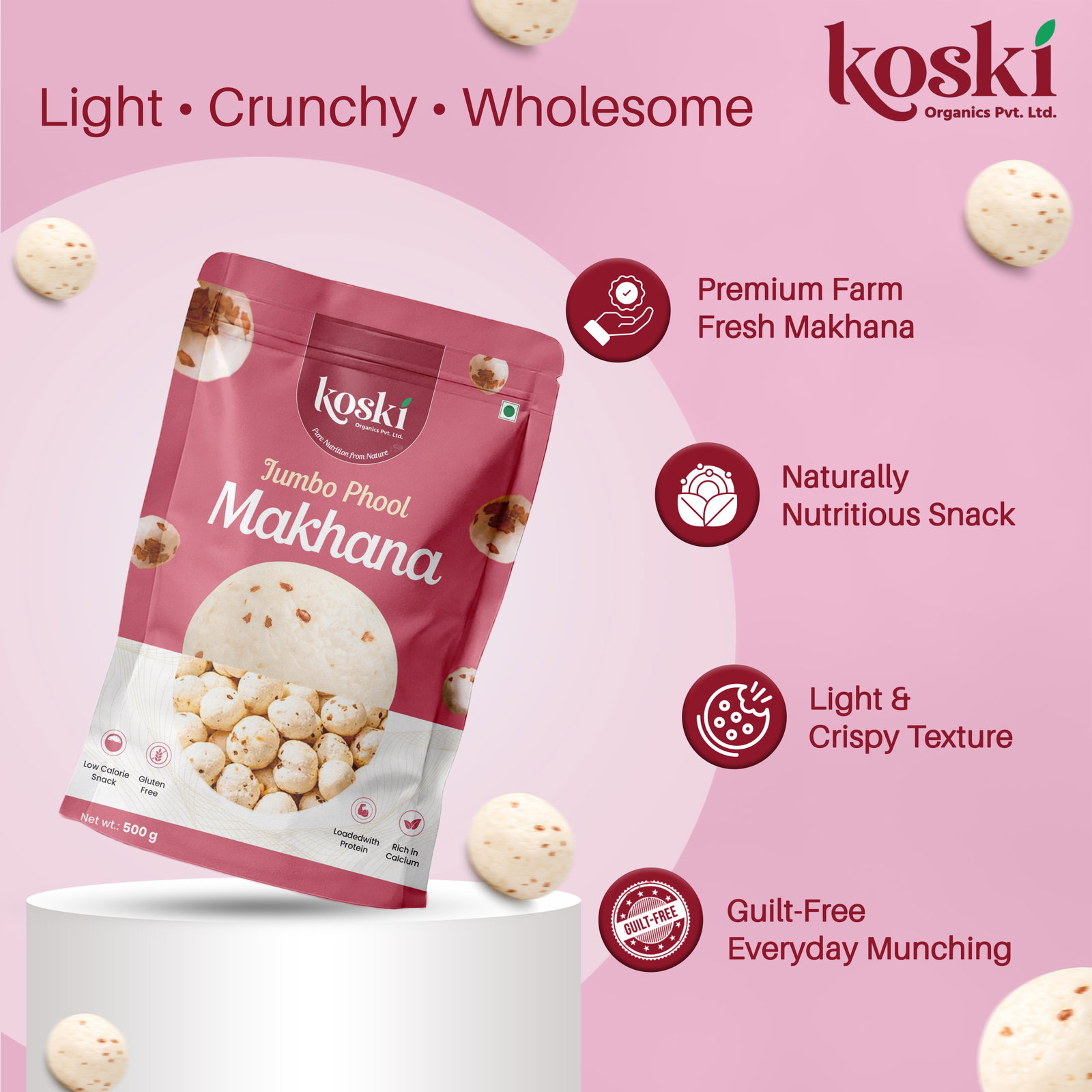 Premium King Size Makhana | Jumbo, Fresh & Crunchy