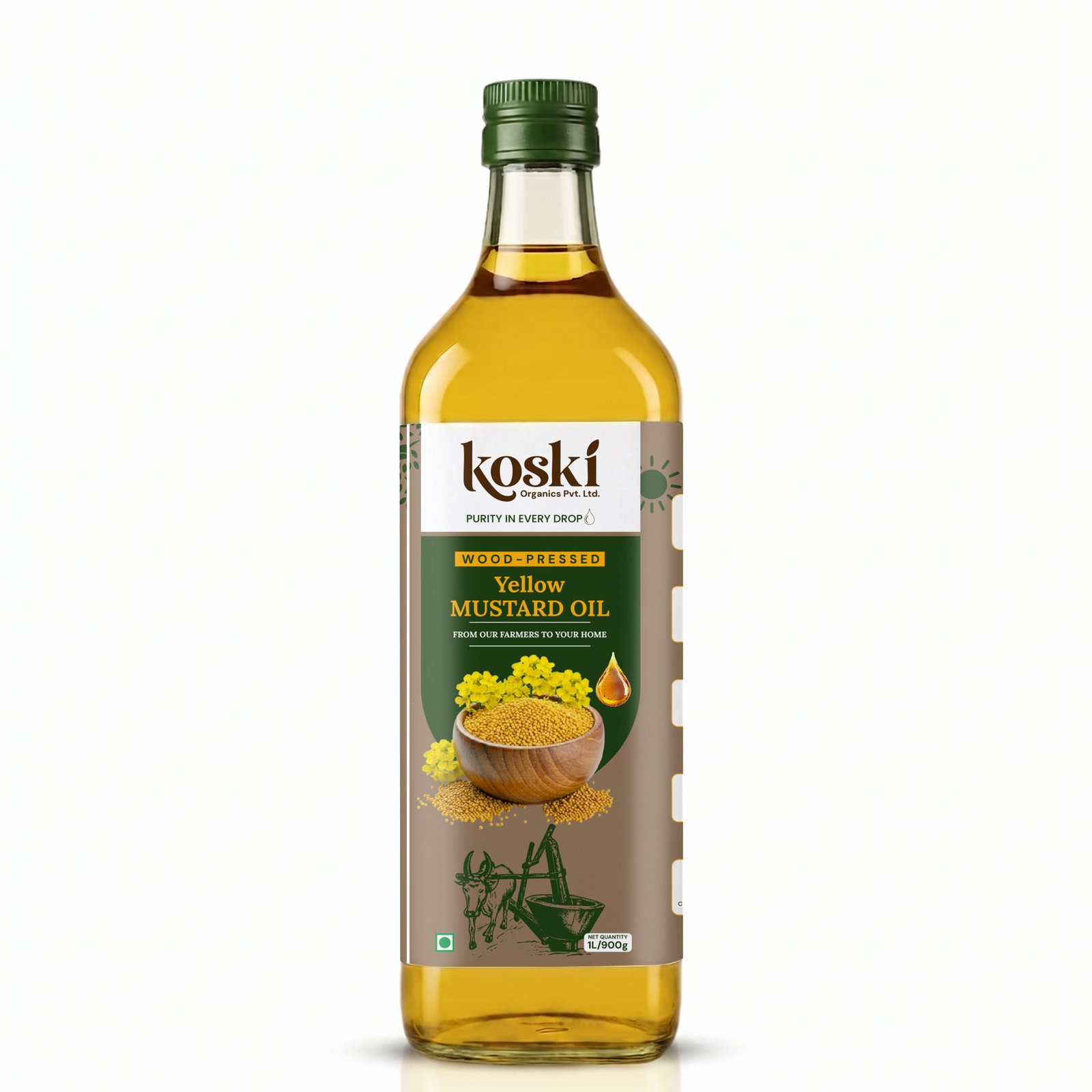 Buy Cold Pressed Yellow Mustard Oil Online | Pure Kachi Ghani Mustard Oil Image