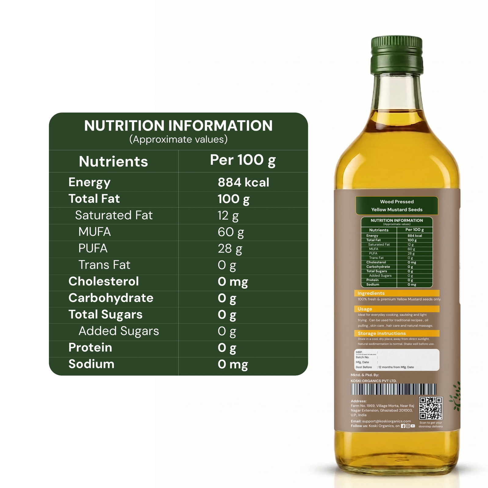 Buy Cold Pressed Yellow Mustard Oil Online | Pure Kachi Ghani Mustard Oil
