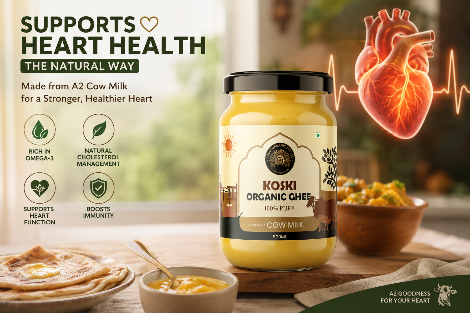 Koski Organcis Ghee support heart health